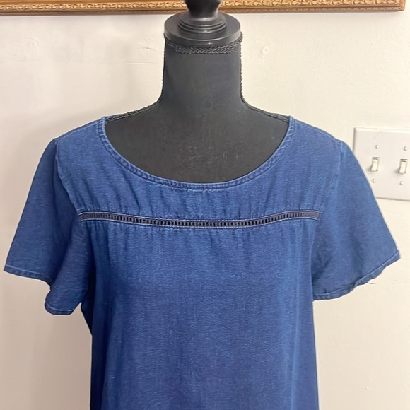 Calvin Klein Jeans Denim Dress with Back Exposed Zip, Sz. L. - Picture 2 of 12